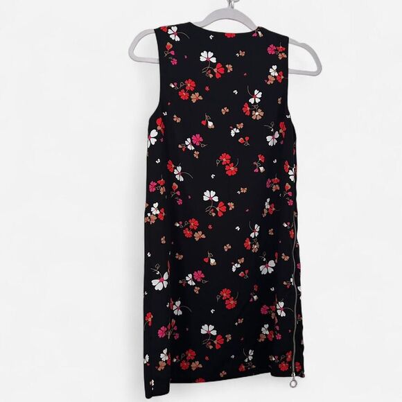 ModCloth Twee Floral Shift Dress – Full Side Zipper & Shoulder Zip Detail XS - Picture 4 of 7